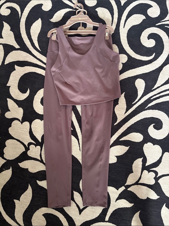 Harmony Balance Pants - Stretch Tank & Legging Set in Mauve - Women